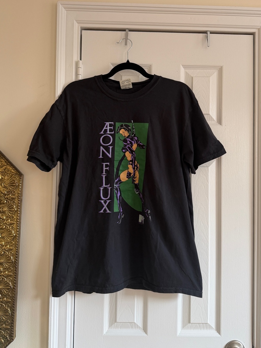 Vintage Comfort Colors Aeon Flux Graphic Short-Sleeve T‑Shirt, Large